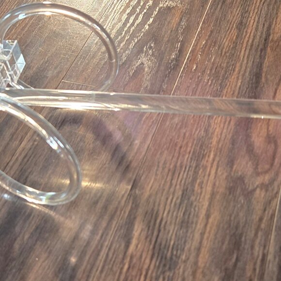 Contemporary Style Standing Acrylic Towel/Jewelry Holder w/ Costume Jewelry - Picture 6 of 8